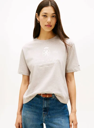 TOMMY HILFIGER TH Crest Embroidery Relaxed T-Shirt